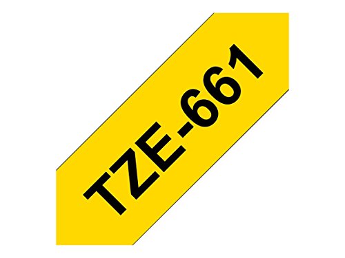 Brother TZe-661 - Standard adhesive - black on yellow - Roll (3.6 cm x 8 m) 1 roll(s) laminated tape - for P-Touch PT-3600, 530, 550, 9200, 9400, 9500, 9600, 9700, 9800, D800, E800, P900, P950