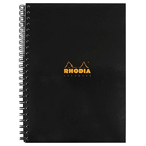 Best Value Rhodia Active Hardback Wirebound Notebook, A4, Lined - Black