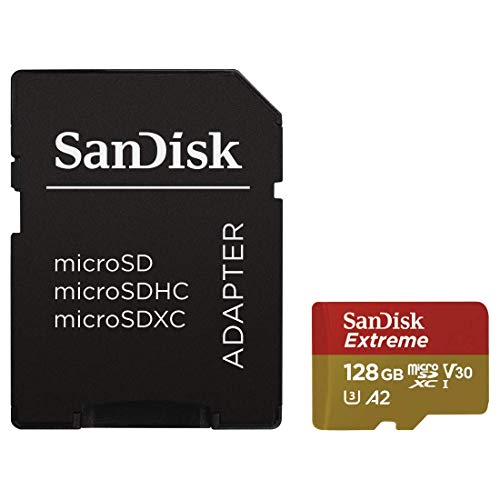 Best Value SanDisk Extreme 128 GB microSDXC Memory Card for Action Cameras and Drones with A2 App Performance up to 160 MB/s, Class 10, U3, V30