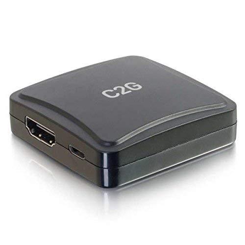 C2G VGA + 3.5mm to HDMI Adapter Converter - Video adapter - HD-15 (VGA), stereo mini jack female to HDMI, Micro-USB Type B (power only) female - black - 1080p support