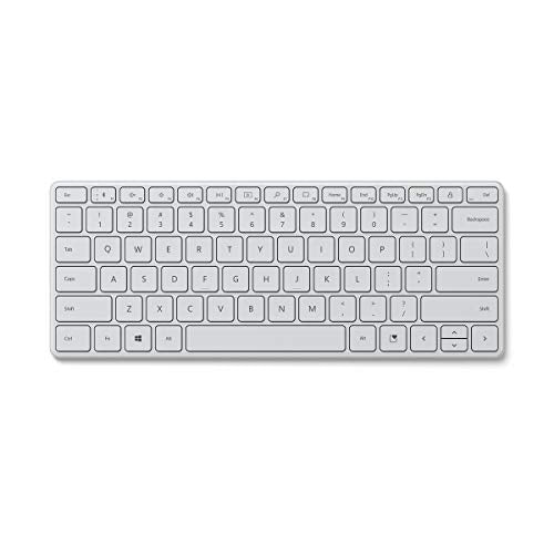 Microsoft Designer Compact - Keyboard - wireless - Bluetooth 5.0 - UK/Irish - Glacier