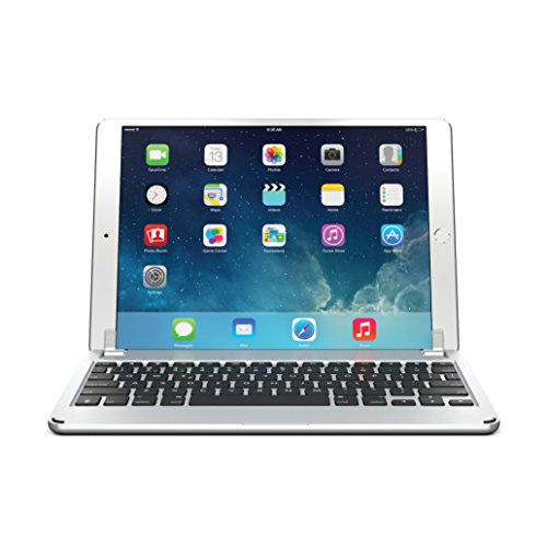 Brydge 10.5 Inches QWERTY English Bluetooth Wireless Keyboard for Apple iPad Pro Lightweight Aluminium Body Backlit Keys 180 Degree Viewing Angle Silv