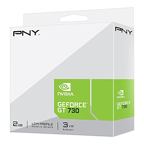 PNY GeForce GT 730 - Graphics card - GF GT 730 - 2 GB GDDR3 - PCIe 2.0 x8 low profile - DVI, D-Sub, HDMI