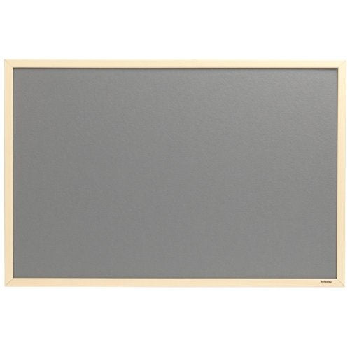 Best Value Felt Noticeboard Wooden Frame 900 x 600 mm - Grey