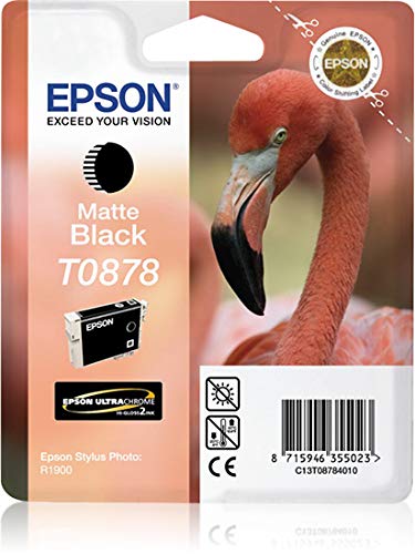 Epson T0878 - 11.4 ml - matte black - original - blister with RF/acoustic alarm - ink cartridge - for Stylus Photo R1900