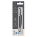 Best Value Parker Medium Nib Vector Fountain Pen, Black with Chrome Trim, Blue Ink, Blister Pack