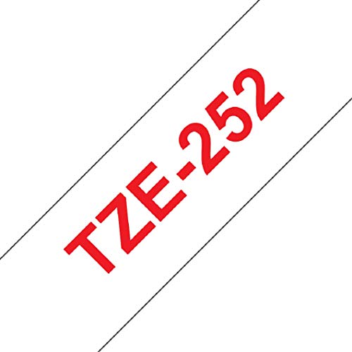 Brother TZe-252 - Standard adhesive - red on white - Roll (2.4 cm x 8 m) 1 roll(s) laminated tape - for Brother PT-D600, P-Touch PT-3600, D800, E550, E800, P750, P900, P950, P-Touch EDGE PT-P750