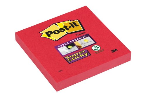 Best Value Post-it Super Sticky Z-Notes, 76 mm x 76 mm, Bora Bora Colour Collection, 6 Pads, 90 Sheets per Pad