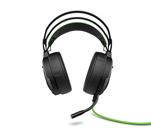 HP Pavilion Gaming 600 - Headset - full size - wired - black/green - for OMEN Obelisk by HP 875, HP 15, 27, ENVY x360, Pavilion Gaming 15, 690, TG01, Spectre x360