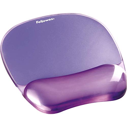 Best Value Fellowes Crystals Gel Mouse Mat with Wrist Support, Purple