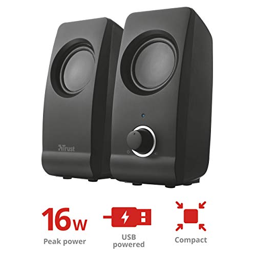 Trust Remo 2.0 Channel Speaker Set USB Powered Advanced Technology for Rich and Powerful Sound 16W