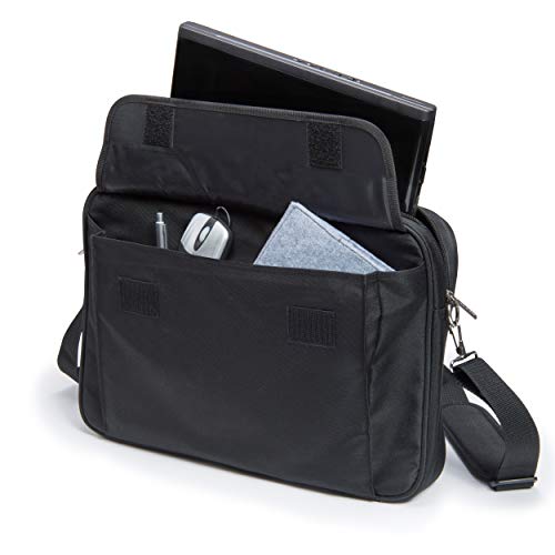 DICOTA Value Toploader Kit comes with a cushioned compartment for laptops between 14" and 15.6.  It has a comfortable carrying handle, removable shoulder strap and strap on the back for carrying on luggage telescopic handles. It also comes with an 800 dpi, 3 button Optical Wired Mouse. 2 Year warranty. Bag suitable for laptop sizes: 14" 14.1" 15" 15.4" 15.6". - DICOTA has over 20 years experience in providing professionals with high quality, stylish and durable solutions to protect their persona