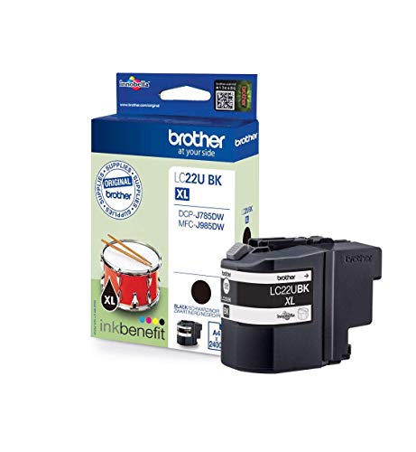 Brother LC22UBK - XL - black - original - ink cartridge - for Brother DCP-J785DW, DCP-J785DWXL, MFC-J985DW, INKvestment Work Smart MFC-J985DW