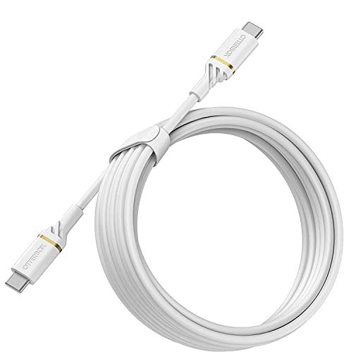 OtterBox Standard - USB cable - USB-C (M) to USB-C (M) - USB 2.0 - 3 A - 3 m - Power Delivery support - cloud dust white