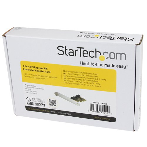 StarTech.com 1 Port PCI Express IDE Controller Adapter Card - Storage controller - ATA - 133 MBps - PCIe x1 (PEX2IDE)