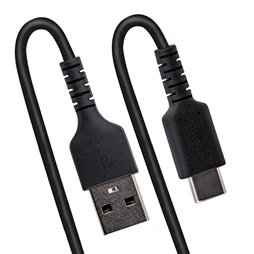 StarTech 1m USB A to USB C Coiled Heavy Duty Fast Charge Sync Cable