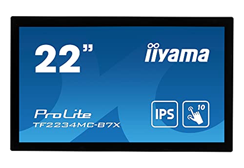 iiyama ProLite TF2234MC-B7X - LED monitor - 22" (21.5" viewable) - open frame - touchscreen - 1920 x 1080 Full HD (1080p) @ 60 Hz - IPS - 350 cd/m - 1000:1 - 8 ms - HDMI, VGA, DisplayPort - black