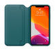 Apple Folio - Flip cover for mobile phone - leather - peacock - for iPhone 11 Pro Max