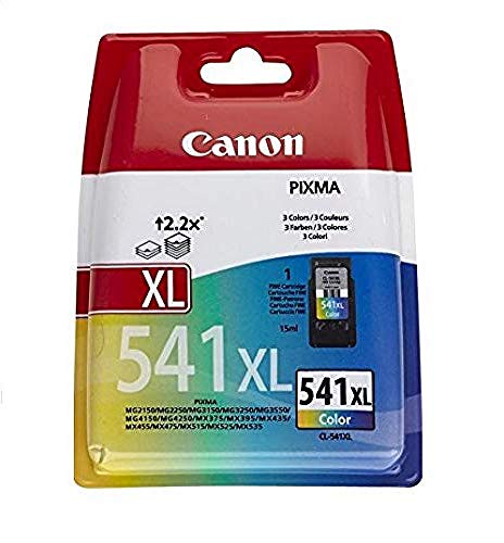 Canon CL-541XL - 5226B005 - 1 x Cyan,1 x Magenta,1 x Yellow - High Yield - Ink Cartridge - For PIXMA MG2250,MG3150,MG3250,MG3510,MG3550,MG4250,MX395,MX455,MX475,MX525,MX535