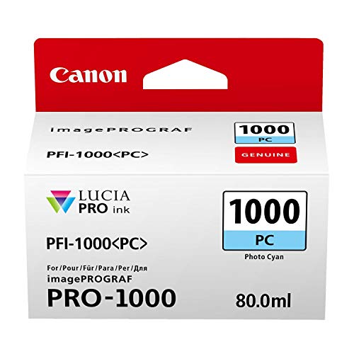 Canon PFI-1000 PC - 80 ml - photo cyan - original - ink tank - for imagePROGRAF PRO-1000