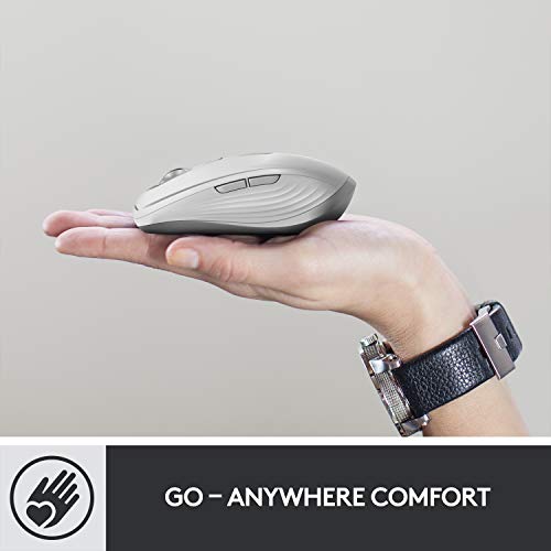 Logitech MX Anywhere 3 - Mouse - laser - 6 buttons - wireless - Bluetooth, 2.4 GHz - USB wireless receiver - graphite