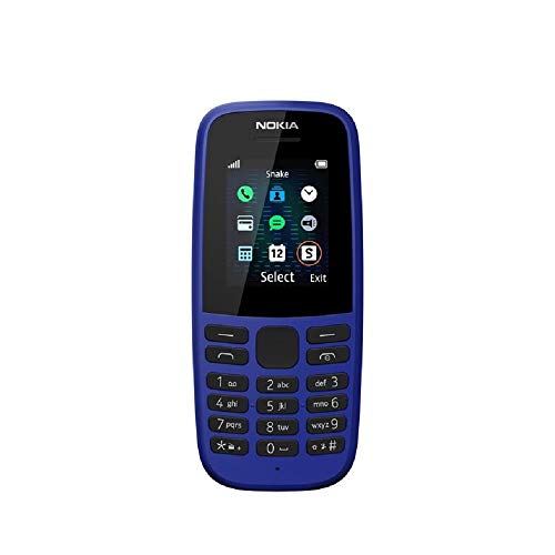 Nokia 105 (2019 edition) 1.77-Inch UK SIM Free Feature Phone (Single SIM)  Blue