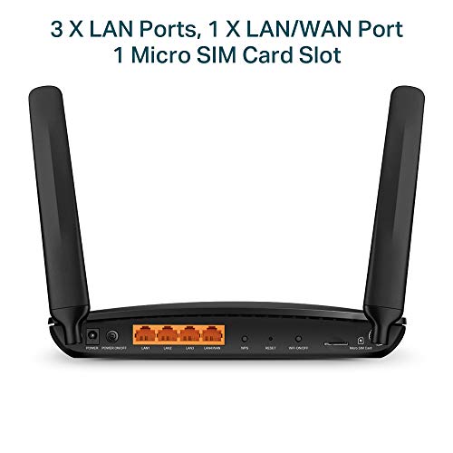 TP-Link Archer MR600 4G+ Cat6 AC1200 Wireless Dual Band - Wireless router - WWAN - 3-port switch - GigE - 802.11a/b/g/n/ac - Dual Band