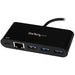 StarTech.com HB30C3AGEPD USB C Hub with Power Delivery, 3 Port USB-C to USB-A (3x) and GbE RJ45 (1x), USB to Ethernet, USB Port Expander