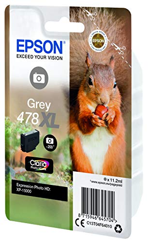 Epson 478XL - 11.2 ml - high capacity - grey - original - ink cartridge - for Expression Home HD XP-15000