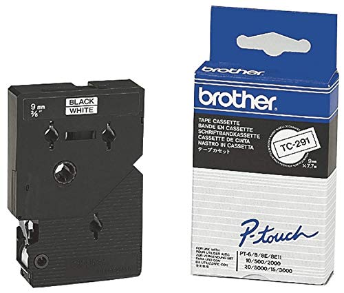 Brother - Black, white - Roll (0.9 cm) 1 roll(s) laminated tape - for P-Touch PT-15, PT-20, PT-2000, PT-3000, PT-500, PT-5000, PT-6, PT-8, PT-8E