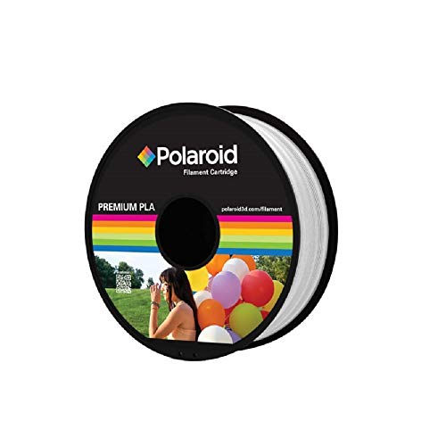 Polaroid Universal PLA 1Kg White Environmentally friendly bio-compostable plastic made from corn starch High rigidity with good gloss finish Print temperature: 190  210pC / 374  410pF, Bed temperature: 0  65pC / 32  149pF, Infill speed: 30  90 mm/s Travel speed: 90  150 mm/s