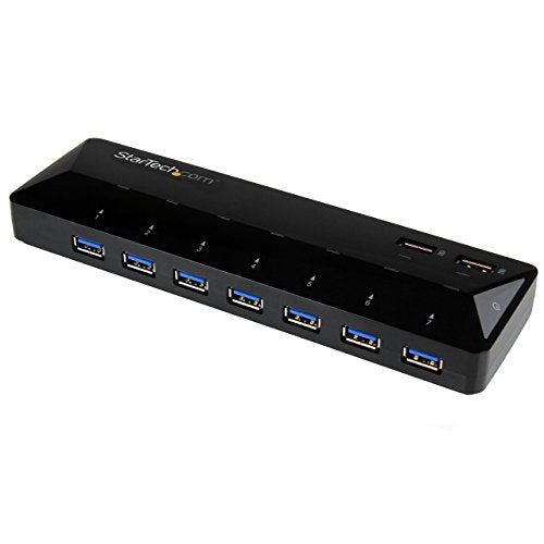 Best Value StarTech.com 9 Port USB 3.0 Hub - 7 x USB-A, 2 x USB-A Fast Charge Ports - Multi Port Powered USB Charging Station (ST93007U2C)