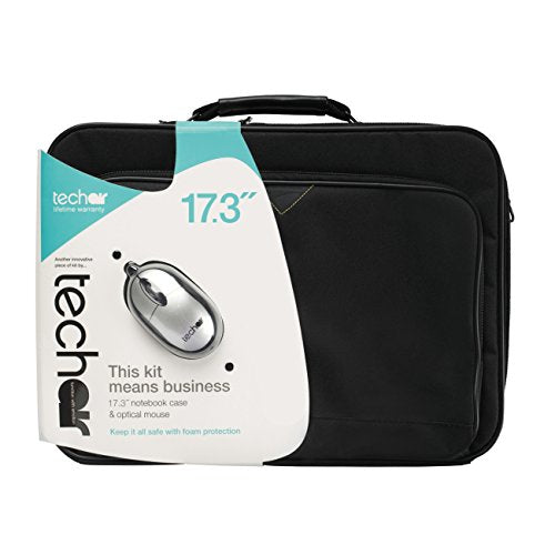 techair TABUN33MV4 - Notebook carrying case - 17.3" - black - with optical USB mouse