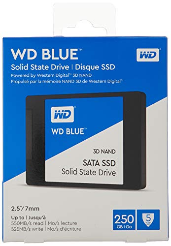 WD Blue 3D NAND SATA SSD WDS250G2B0A - Solid state drive - 250 GB - internal - 2.5" - SATA 6Gb/s