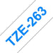 Brother TZe-263 - Blue on white - Roll (3.6 cm x 8 m) 1 roll(s) laminated tape - for Brother PT-H110, P-Touch PT-3600, 550, 9500, 9600, 9700, 9800, D800, H110, P900, P950