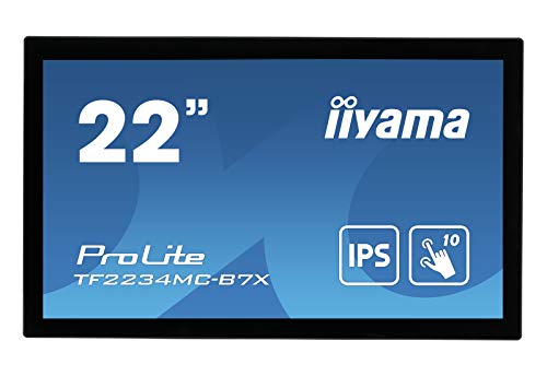 iiyama ProLite TF2234MC-B7X - LED monitor - 22" (21.5" viewable) - open frame - touchscreen - 1920 x 1080 Full HD (1080p) @ 60 Hz - IPS - 350 cd/m - 1000:1 - 8 ms - HDMI, VGA, DisplayPort - black