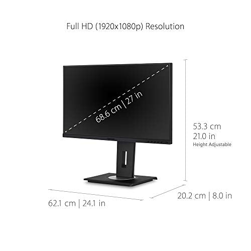 Viewsonic VG2755 - LED monitor - 27" (27" viewable) - 1920 x 1080 Full HD (1080p) @ 75 Hz - IPS - 250 cd/m? - 1000:1 - 5 ms - HDMI, VGA, DisplayPort, USB-C - speakers