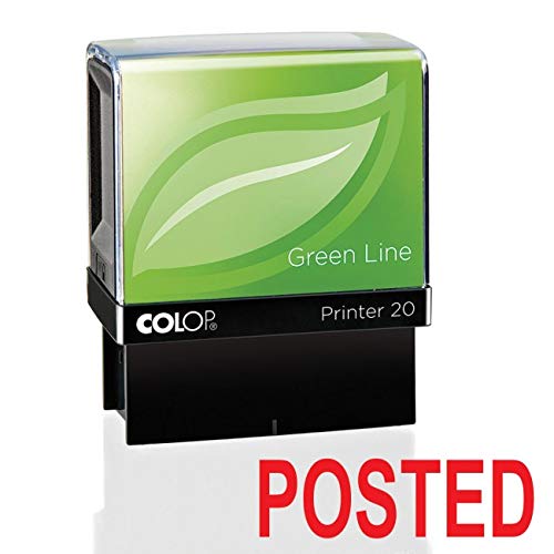 Best Value COLOP Printer 20 Posted Green Line Stamp - Red Ink