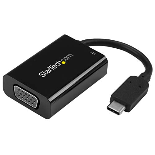 StarTech.com USB-C to VGA Adapter - with Power Delivery (USB PD) - USB C Adapter - USB Type C to VGA Projector Adapter (CDP2VGAUCP)