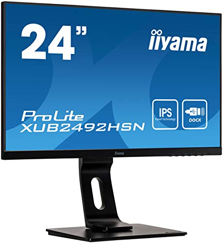 iiyama ProLite XUB2492HSN-B1 - LED monitor - 24" (23.8" viewable) - 1920 x 1080 Full HD (1080p) @ 75 Hz - IPS - 250 cd/m - 1000:1 - 4 ms - HDMI, DisplayPort, USB-C - speakers - black