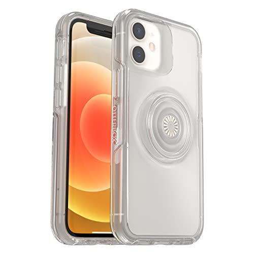 OtterBox Otter + Pop Symmetry Series - Back cover for mobile phone - polycarbonate, synthetic rubber - clear pop - for Apple iPhone 12 mini