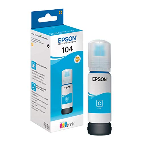 Epson EcoTank 104 - 70 ml - cyan - original - ink tank - for EcoTank ET-2710, 2711, 2712, 2714, 2715, 2720, 2721, 2726, 4700, 4750