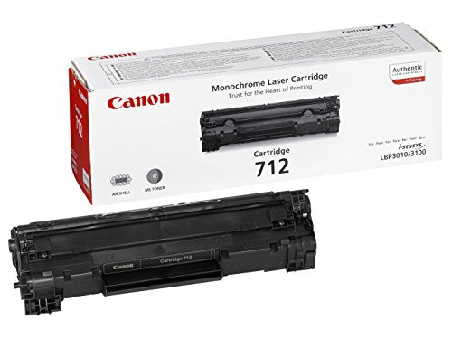 Canon 712 - 1870B002 - 1 x Black - Toner Cartridge - For iSENSYS LBP3010,LBP3100