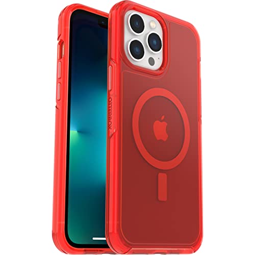 OtterBox Symmetry Plus Clear iPhone 13 Pro Max / iPhone 12 Pro Max-in The Red - translucent red