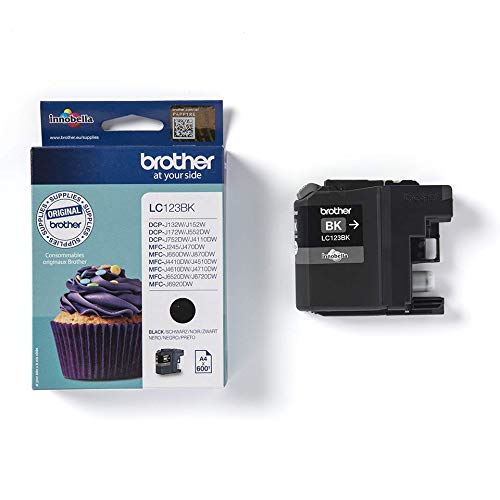 Brother LC123BK - High Yield - black - original - ink cartridge - for Brother DCP-J100, J105, J132, J152, J552, J752, MFC-J245, J470, J650, J6520, J6720, J6920