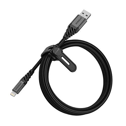 OtterBox Premium - Lightning cable - USB male to Lightning male - 2 m - dark ash black - for Apple iPad/iPhone/iPod (Lightning)