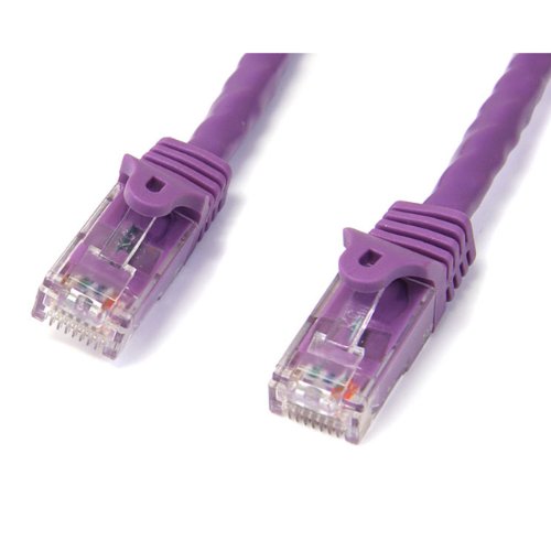 StarTech.com Cat6 Ethernet Cable - 100 ft - Purple - Patch Cable - Snagless Cat6 Cable - Long Network Cable - Ethernet Cord - Cat 6 Cable - 100ft (N6PATCH100PL)