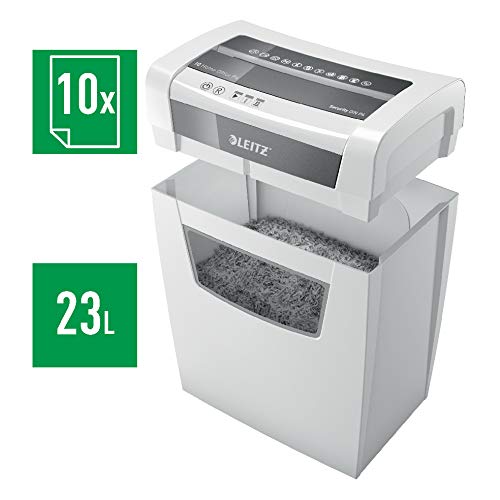 Leitz IQ Home Office Cross Cut Paper Shredder P4 23L White 80091000