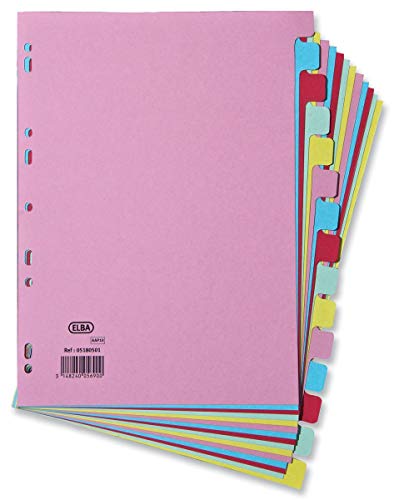 Best Value Elba A4 15 Part Card Dividers