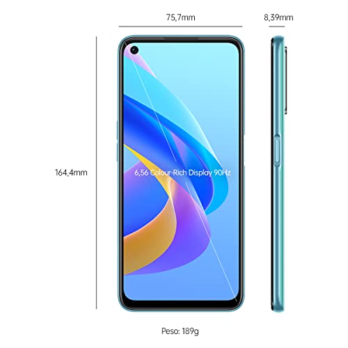 OPPO A76 6.56 Inch 4G Dual SIM Qualcomm Snapdragon 680 4GB 128GB 5000 mAh Glowing Blue Smartphone